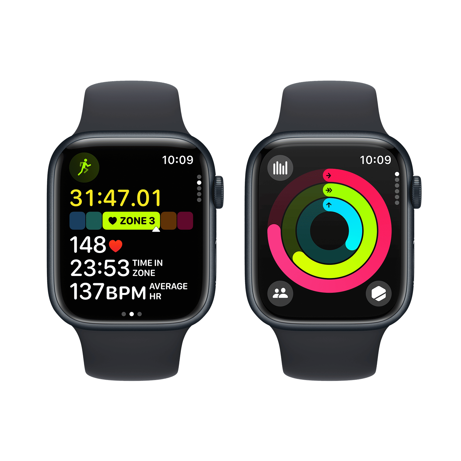 Buy Apple Watch Series 9 GPS with Midnight Sport Band - S/M (45mm